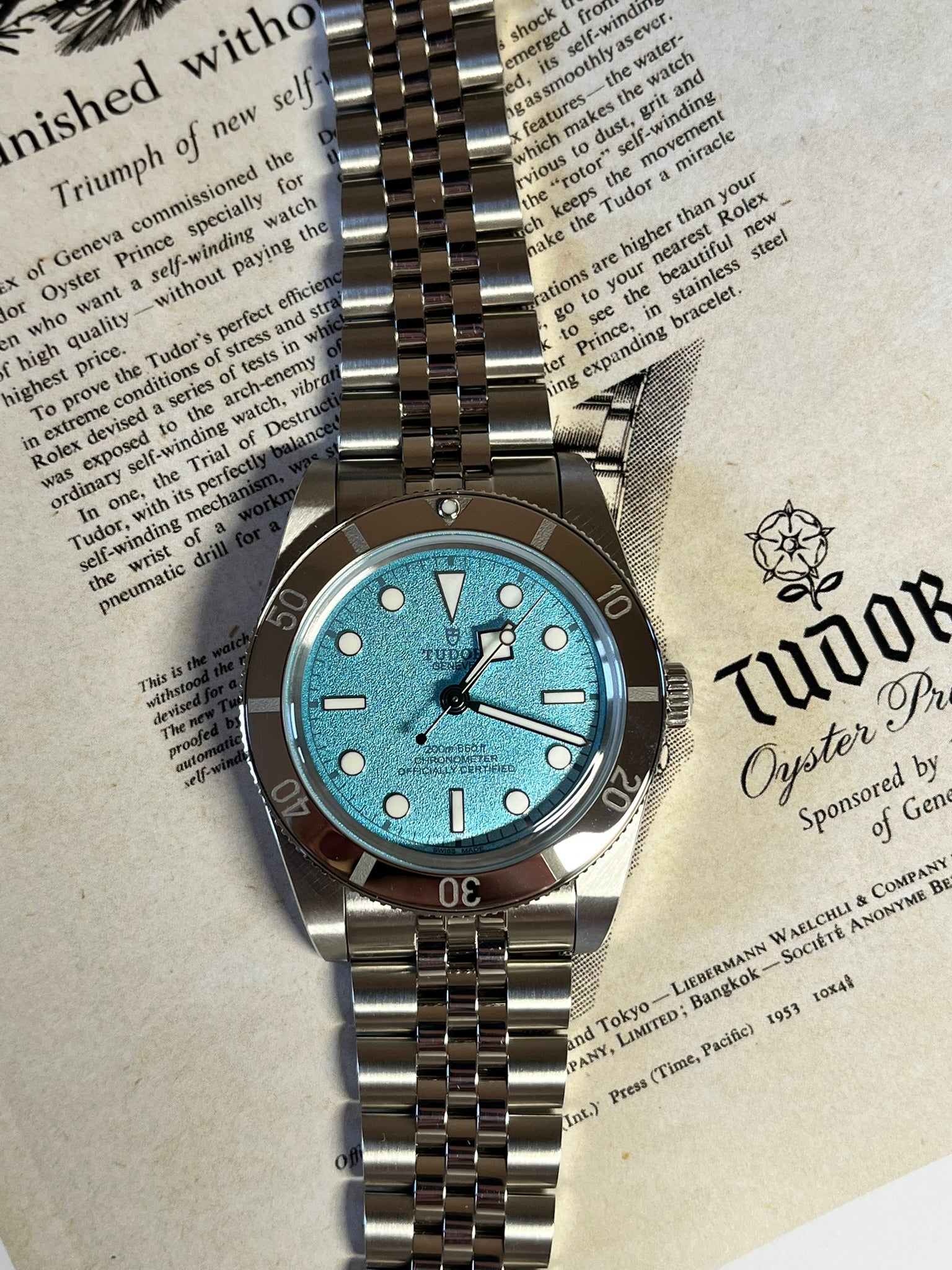 Tudor Black Bay 54 Lagoon Blue M79000-0001 Cadran